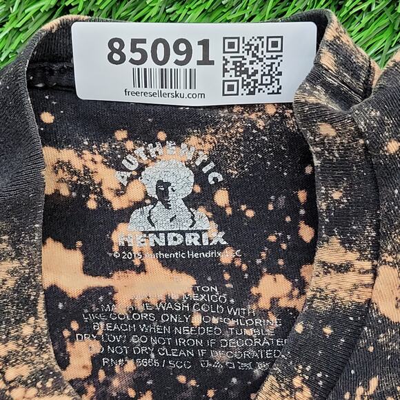 Jimi-Hendrix Shirt Womens Small 17x23 Bleached USA-Flag - Picture 5 of 12